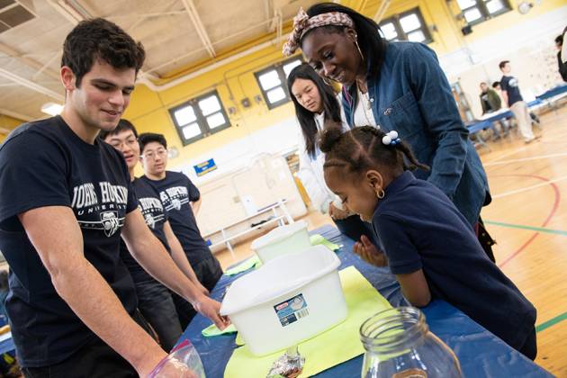 Baltimore students get a leg up in STEM fields through school partnerships with Hopkins and Lockheed Martin