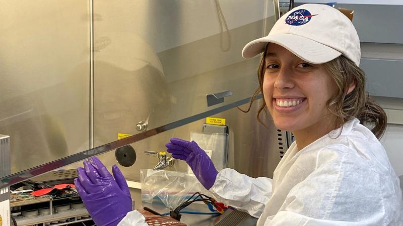 Clark Scholar, Nicole Frey witnessed one of her experiments get launched to the International Space Station aboard the SpaceX Dragon