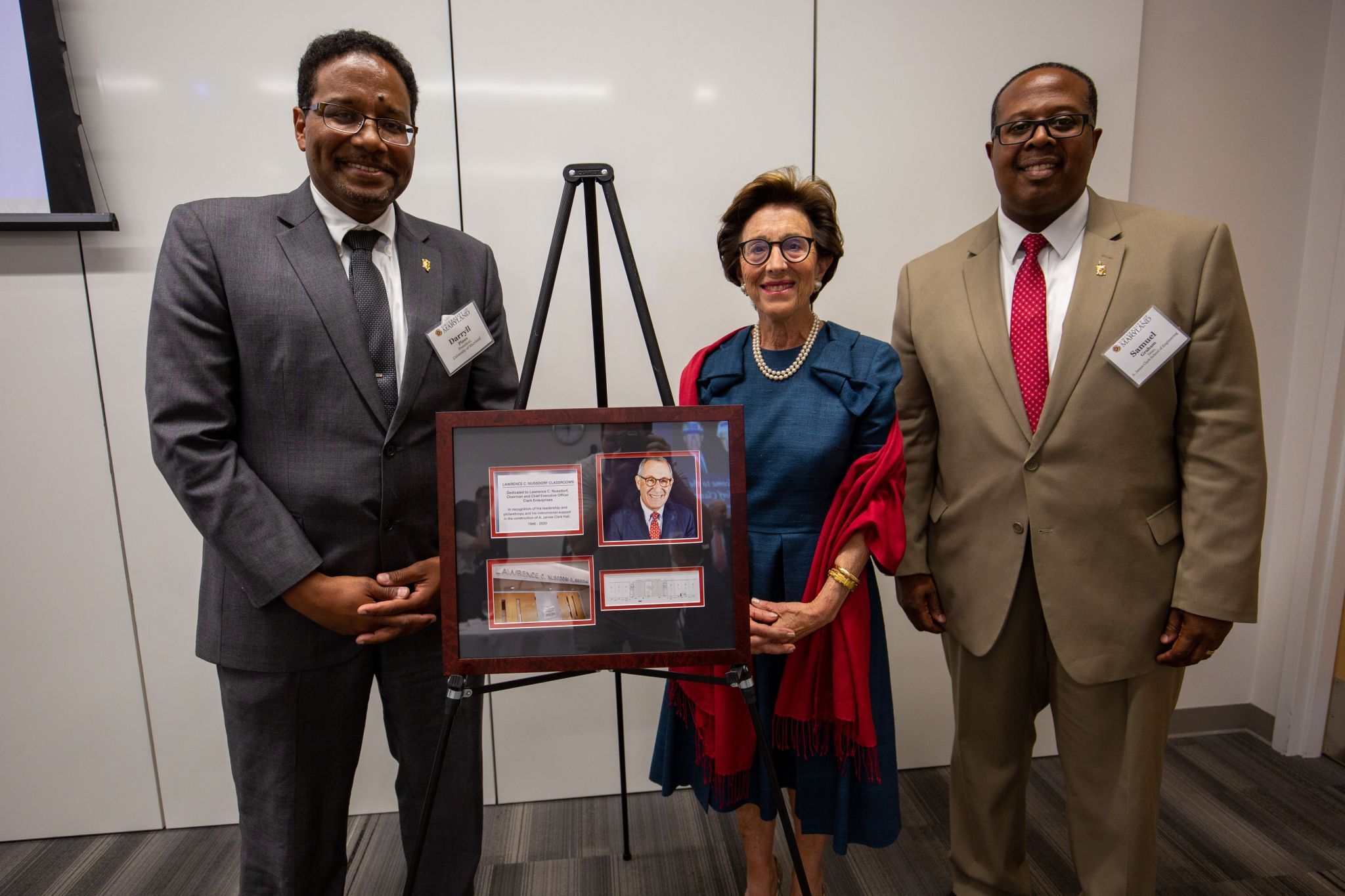 The University of Maryland dedicated the Lawrence C. Nussdorf Classrooms in honor of A. James & Alice B. Clark Foundation late board member, Larry Nussdorf.